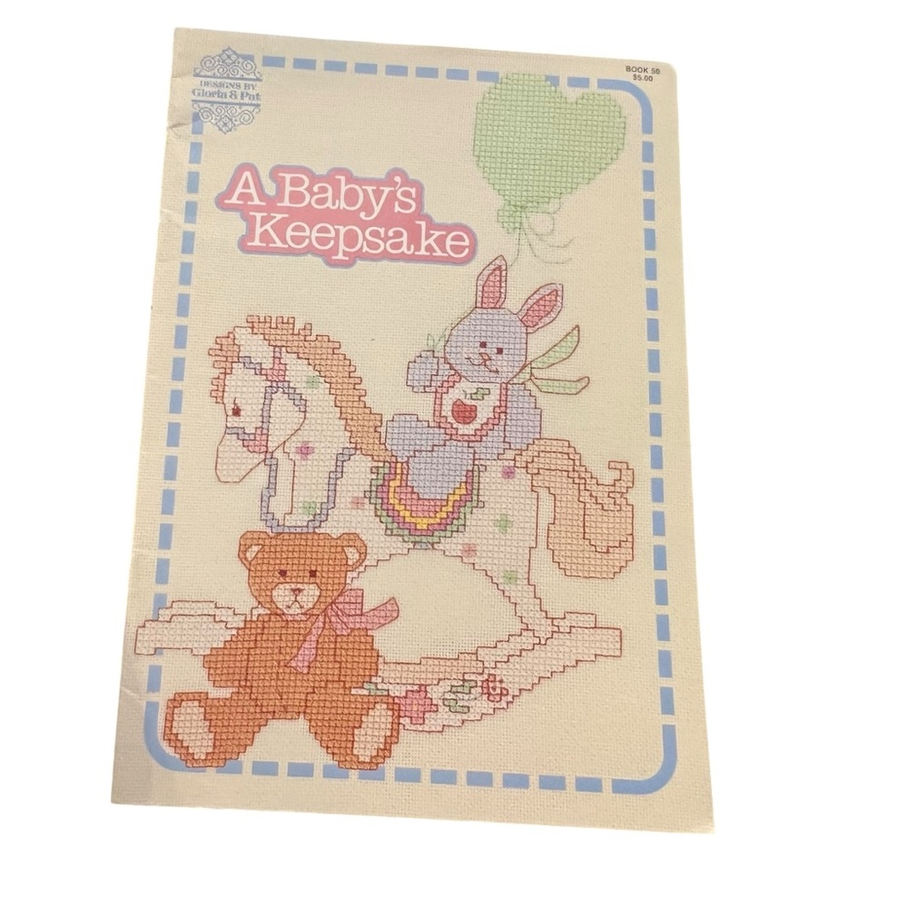 Vintage 1987 A Baby's Keepsake Counted Cross Stitch Pattern Booklet CUTE!!